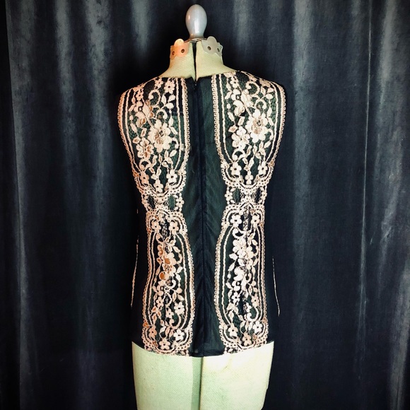 🖤 Anna Sui 🖤 Lace Sleeveless Top XS - Picture 2 of 5